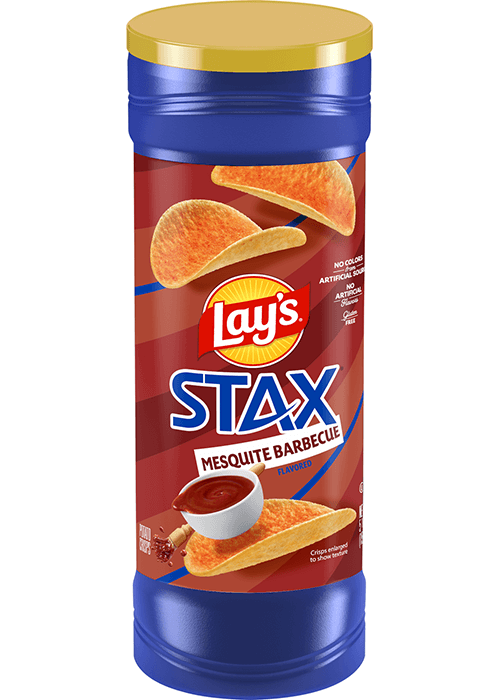 Lay's Stax Potato Crisps - Mesquite Barbecue Flavored