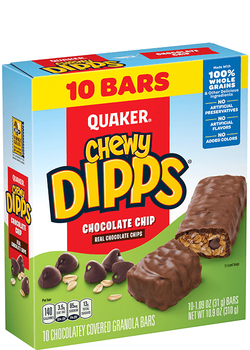 Quaker Chewy Dipps Granola Bars - Chocolate Chip
