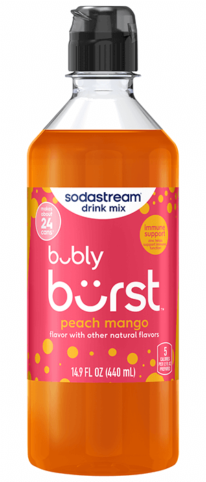 bubly burst sodastream - peach mango