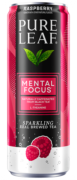 Pure Leaf Mental Focus Sparkling Real Brewed Tea - Raspberry