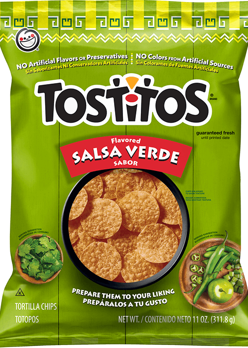Tostitos Tortilla Chips - Salsa Verde Flavored Rounds