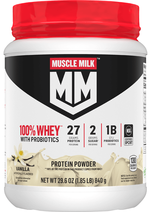 Muscle Milk 100% Whey Protein Powder with Probiotics - Vanilla