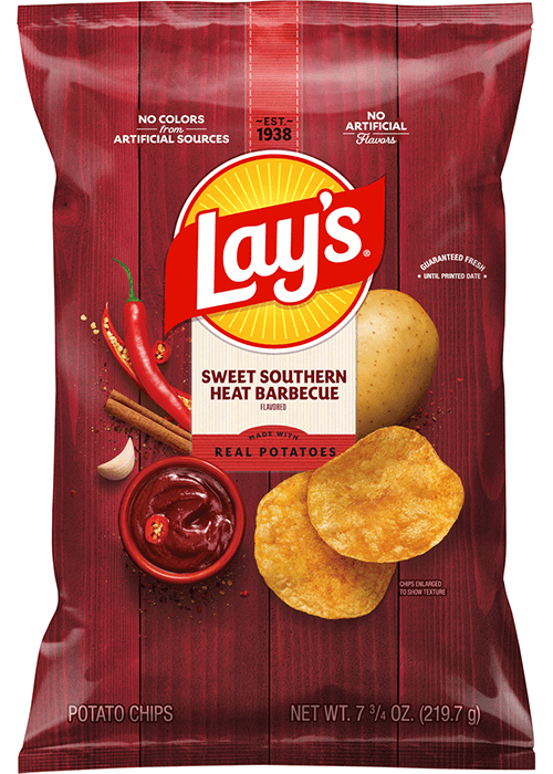 Lay's Potato Chips - Sweet Southern Heat Barbecue Flavored