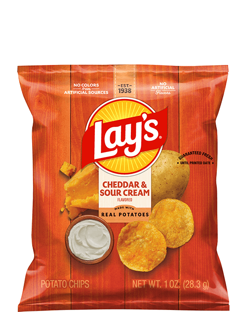 Lay's Potato Chips - Cheddar & Sour Cream Flavored