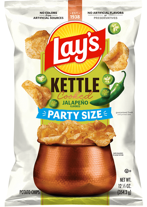 Lay's Kettle Cooked Potato Chips - Jalapeño Flavored