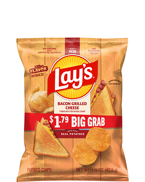 Lay's Potato Chips - Bacon Grilled Cheese Flavored